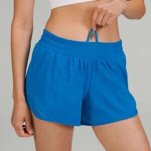 Lululemon Hotty hot low-rise lined short 4" Poolside Blue